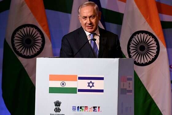 Prime Minister Benjamin Netanyahu speaks at the India-Israel Business Summit in New Delhi Israel, India can shape future together, Netanyahu says