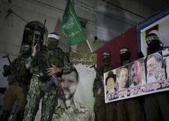 Threatening Hamas posters feature murdered Israelis alongside living politicians