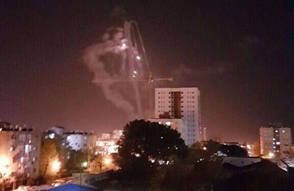 Hamas machine-gun fire into Israel triggers Iron Dome interceptors
