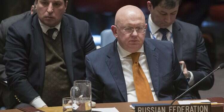 Russia's U.N. Ambassador Vasily Nebenzya Russia vetoes US bid to form new Syria chemical weapons inquiry