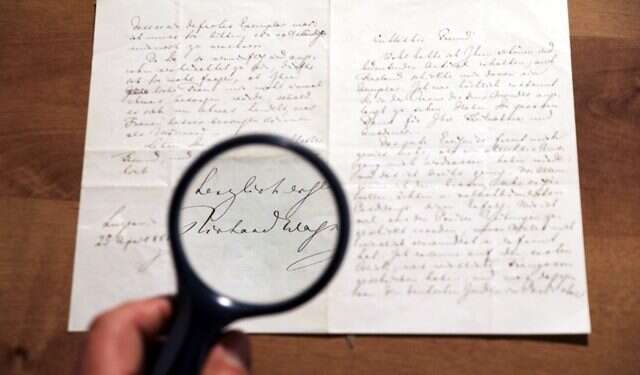 The 1869 handwritten letter by composer Richard Wagner Anti-Semitic letter by Wagner sold at auction in Jerusalem