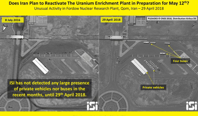 Satellite images show renewed activity at Iran enrichment site