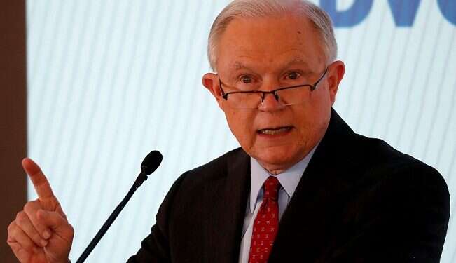 U.S. Attorney General Jeff Sessions discusses a new Justice Department initiative on religious liberty during an event at the Orthodox Union Advocacy Center's Annual Leadership Mission to D.C. in Washington US Justice Department backs Jewish congregation in synagogue zoning battle