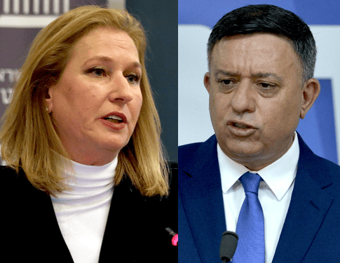 Hatnuah Chairwoman Tzipi Livni and Labor leader Avi Gabbay Zionist Union implodes as Labor announces split from Hatnuah