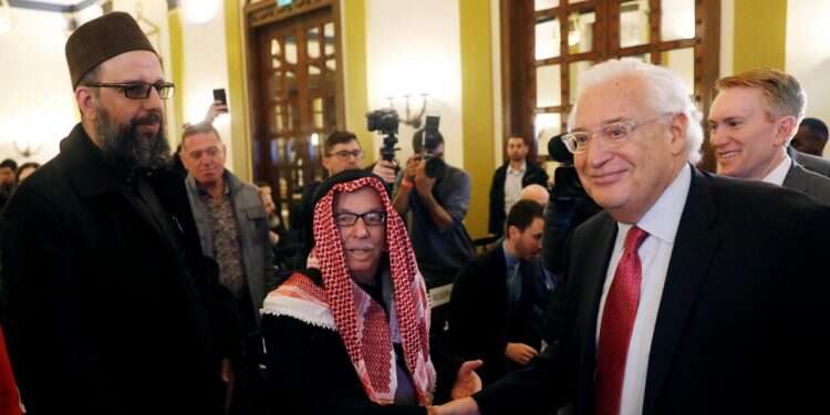 U.S. Ambassador to Israel David Friedman at the Israeli-Palestinian International Economic Forum in Jerusalem 'Palestinians entitled to business ties with Israelis'