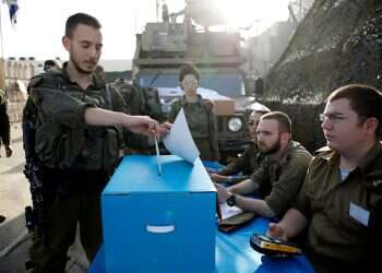 IDF soldiers begin to vote at special army ballot boxes