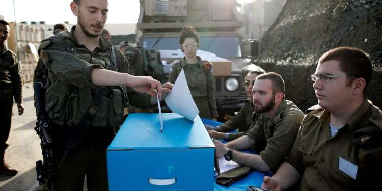 IDF soldiers begin to vote at special army ballot boxes