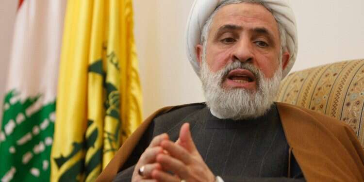 Deputy leader of Hezbollah Gen. Naim Qassem IDF furious after UN rep meets with deputy Hezbollah chief
