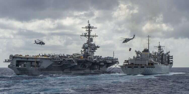 US Navy's 5th Fleet vessels in the Gulf of Oman Escalation in Gulf of Oman: Tankers hit in suspected attacks