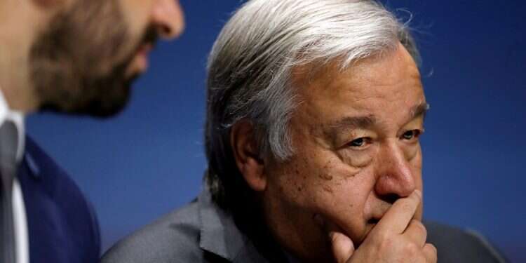 UN chief: Mideast peace efforts must realize 2-state vision