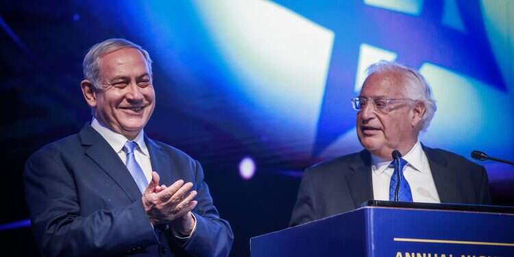 Prime Minister Benjamin Netanyahu and US Ambassador to Israel David Friedman (Oren Ben Hakoon/File) US ambassador: Israel would likely be able to 'retain some' of West Bank