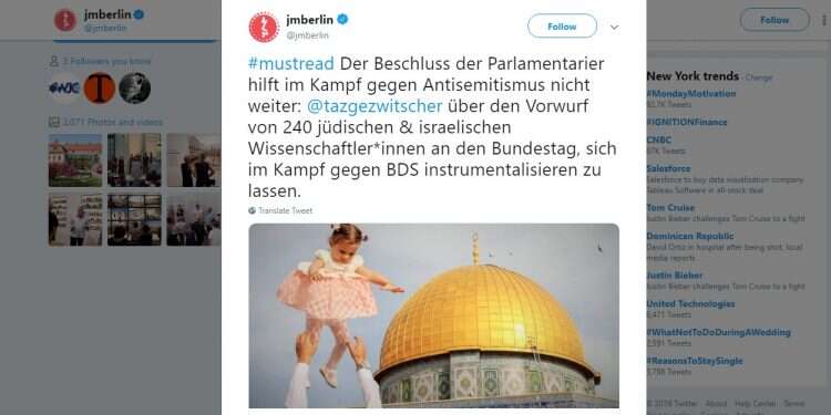 Berlin's Jewish Museum under fire for tweeting pro-BDS article