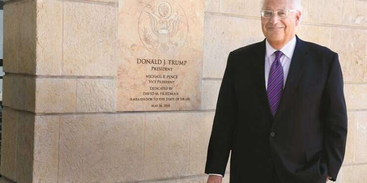 US Ambassador David Friedman 'Palestinian autonomy should extend up to the point where it interferes with Israeli security'