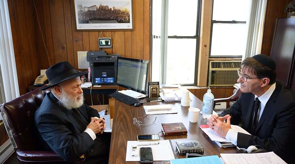 Rabbi Yehuda Krinsky speaks with Israel Hayom Editor-in-Chief Boaz Bismuth in New York, Tuesday 'Putin spoke about Chabad as if he were an emissary'