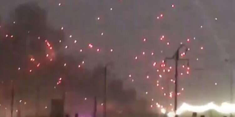 A screenshot taken of video footage of Tuesday evening's blast at a missile storage facility near Baghdad identified with Iranian-backed militias Report: US, Russia allowed Israel to attack Iranian missile stocks in Iraq