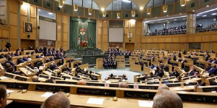 A view of the Jordanian Parliament Jordanian lawmakers call for review of peace treaty with Israel