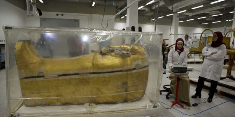 Egypt begins restoration of King Tut's golden coffin