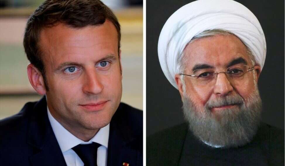 French President Emmanuel Macron and Iran's President Hassan Rouhani France's Macron talks to Iranian president, urges restraint