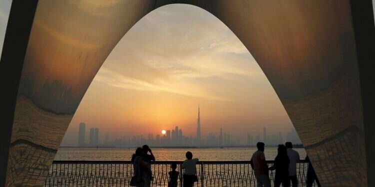 A city skyline view with the World's tallest building Burj Khalifa, in Dubai, United Arab Emirates Secret synagogue in Dubai prays for Persian Gulf revival