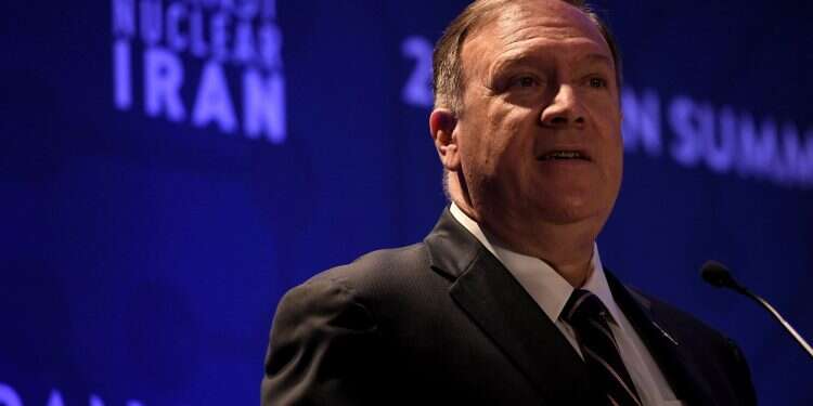 US Secretary of State Mike Pompeo speaks during the United Against Nuclear Iran Summit on the sidelines of the United Nations General Assembly in New York City on Sept. 25 US imposes new Iran sanctions, but waives others