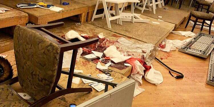 The site of the attack in Monsey, NY 'People are scared, we are all in shock'