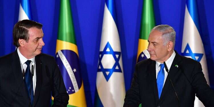 Prime Minister Benjamin Netanyahu and Brazilian President Jair Bolsonaro 'Brazil will move its embassy to Jerusalem'