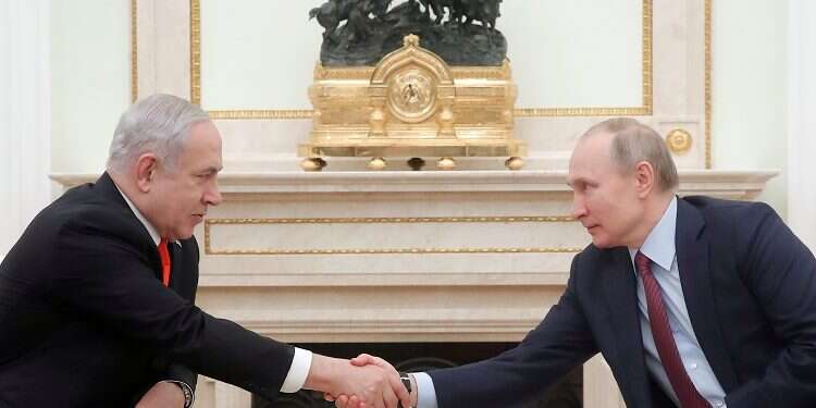 Israeli PM Benjamin Netanyahu and Russian President Vladimir Putin in Moscow, Thursday Netanyahu, Putin meet in Moscow to discuss US peace plan
