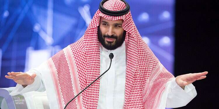 Saudi Crown Prince Mohammed bin Salman speaks during the Future Investment Initiative Forum in Riyadh, Saudi Arabia October 24, 2018 'I never thought I would see this in my lifetime'