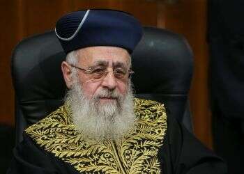 Israel's chief Sephardi rabbi faces backlash for comments on non-Jewish immigrants