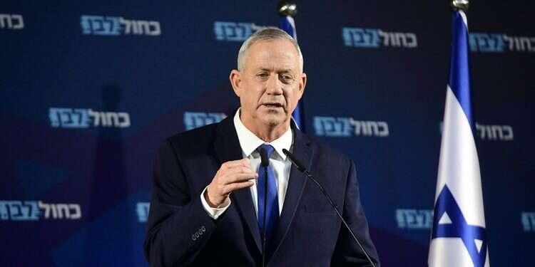 Blue and White leader Benny Gantz Gantz: Blue and White will run alone in March election