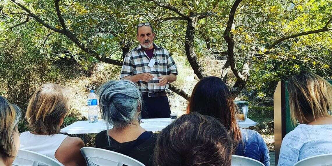 Peretz Gan, chairman of the Israeli Medicinal Plant Society leads a lecture on turmeric BDS activists attempt to poison herbalist conference in Israel