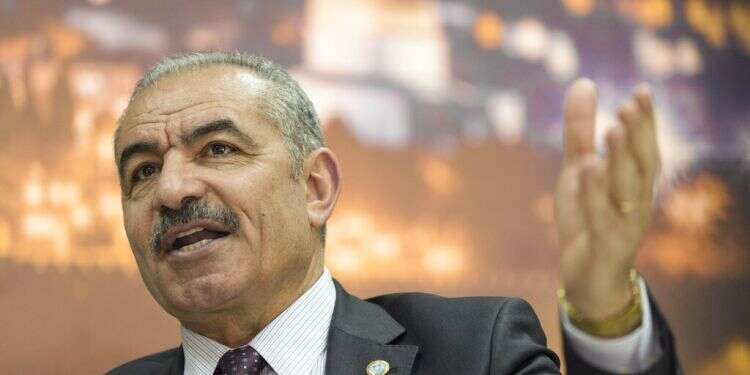 Palestinian Prime Minister Mohammad Shtayyeh Palestinian PM: Trump's Mideast plan will be buried
