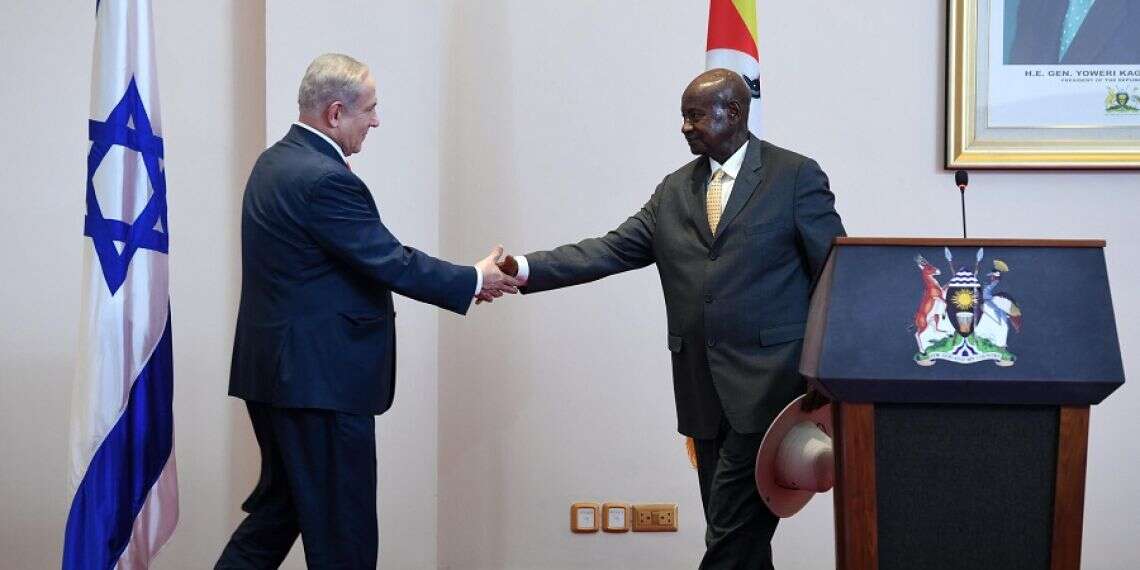Prime Minister Benjamin Netanyahu meets with Uganda’s President Yoweri Museveni in Kampala, Uganda, on Feb. 3, 2020 Israel sees dawn of a new era in Africa, Arab world