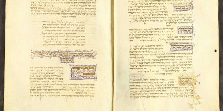 The “Moskowitz Mahzor” after restoration 15th-century prayer book fully restored, put online by National Library of Israel