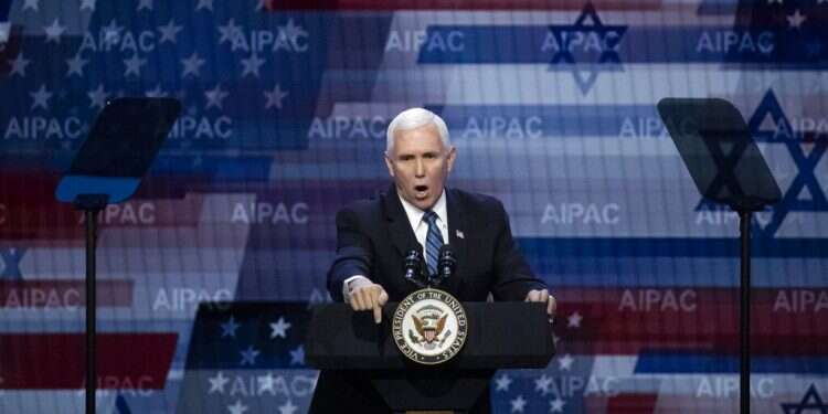 US Vice President Mike Pence speaks at the AIPAC 2020 Conference, Monday, in Washington Pence to AIPAC: Sanders would be most anti-Israel president ever