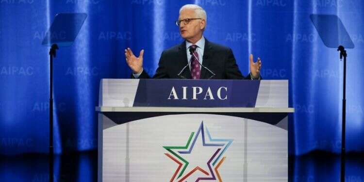 AIPAC CEO Howard Kohr at the annual AIPAC Policy Conference in Washington, Monday Bipartisan 'foundation' on Israel in danger, AIPAC chief warns