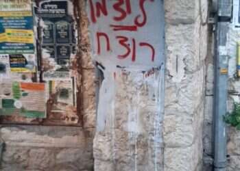 Graffiti calling health minister 'murderer' found in Jerusalem