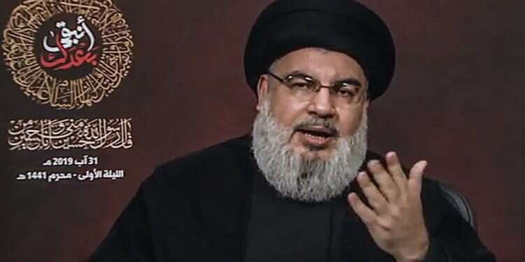 Hezbollah leader Hassan Nasrallah Nasrallah mocks Defense Minister Gantz for his role during Lebanon pullout