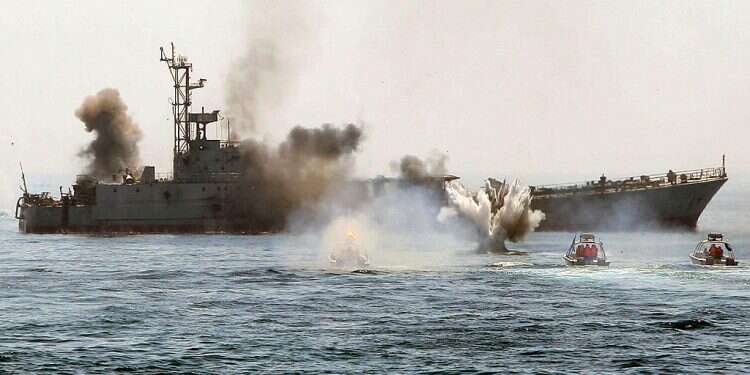 Iranian destroyer accidentally sinks IRGC warship