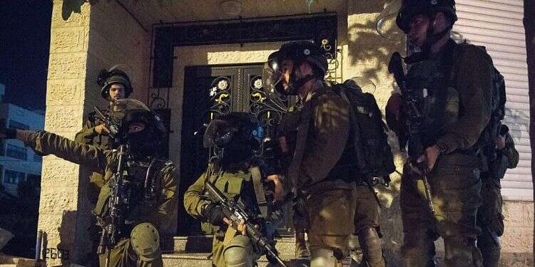 IDF troops during an operation in Samaria Terrorist shot after trying to stab Israeli in capital