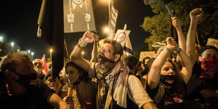 55 arrested as anti-government protest turns violent