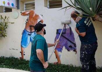 Tel Aviv erases iconic 'Peeping Toms' beach mural after suspected gang rape