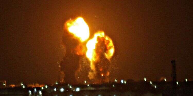 An Israel airstrike on terror targets in Khan Yunis in southern Gaza Strip IDF strikes Hamas posts as security tensions escalate