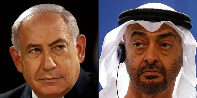 PM Benjamin Netanyahu and Abu Dhabi's Crown Prince Mohammed bin Zayed UAE-Israel deal 'creates momentum for peace talks with Palestinians'