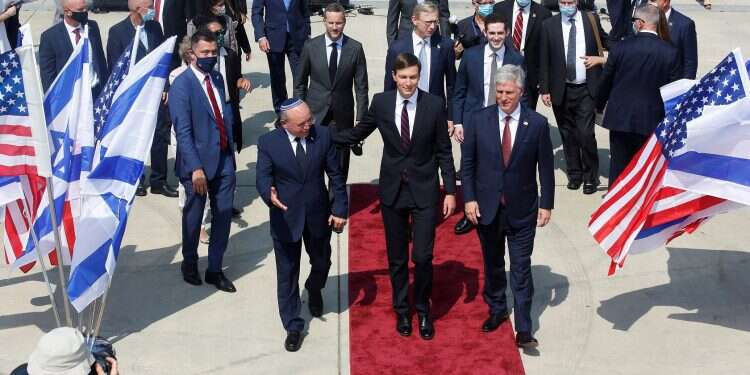 An Israeli delegation led by National Security Advisor Meir Ben-Shabbat, and US National Security Advisor Robert O'Brien and US President Donald Trump's senior adviser Jared Kushner board the first El Al flight to Abu Dhabi, Monday PLO top official: Israel-UAE peace a 'meaningless spectacle'