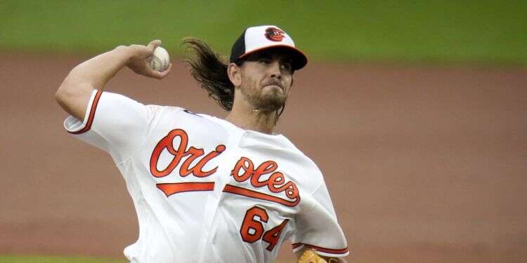 Baltimore Orioles starting pitcher Dean Kremer throws a pitch to the Tampa Bay Rays during the second inning of a baseball game, Thursday, Sept. 17, 2020 From Mideast to AL East: Orioles' Israeli prospect blooms