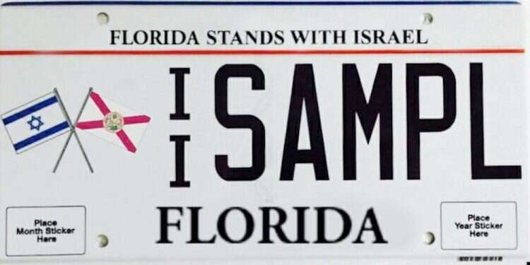 Florida greenlights 'Florida Stands with Israel' specialty license plates