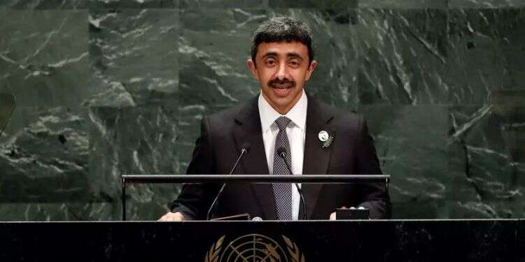 UAE Foreign Minister Sheikh Abdullah bin Zayed Al Nahyan at the 2019 UN General Assembly UAE FM: Iran nuclear deal failed, voices concern over sanctions' expiration