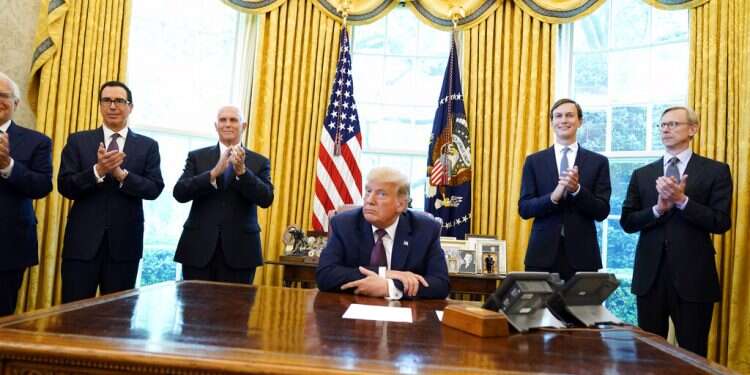 Trump hosts historic peace ceremony at White House