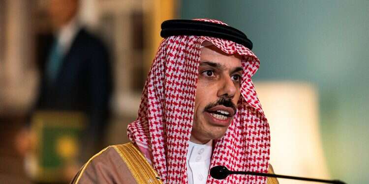 Saudi Foreign Minister Prince Faisal bin Farhan al Saud Saudi FM: Focus of Mideast peace talks should be Israel-PA conflict
